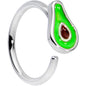 16G 3/8 Green Groovy Avocado Closure Ring