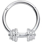 16G 3/8 Weightlifting Barbell Hinged Segment Ring