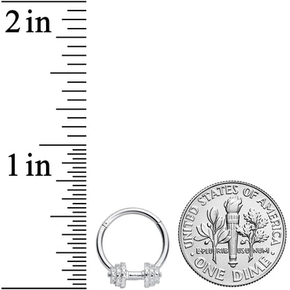 16G 3/8 Weightlifting Barbell Hinged Segment Ring
