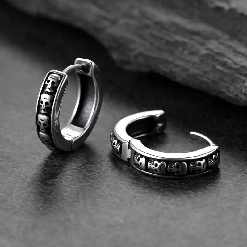 Dark-style Hip-hop Trendy Unisex Personalized Ear Studs Jewelry