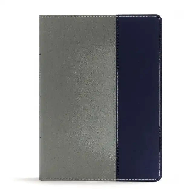 CSB Apologetics Study Bible for Students, Gray/Navy Leathertouch: Black Letter, Teens, Study Notes and Commentary, Ribbon Marker, Sewn Binding, Easy-T - Imitation Leather