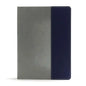 CSB Apologetics Study Bible for Students, Gray/Navy Leathertouch: Black Letter, Teens, Study Notes and Commentary, Ribbon Marker, Sewn Binding, Easy-T - Imitation Leather