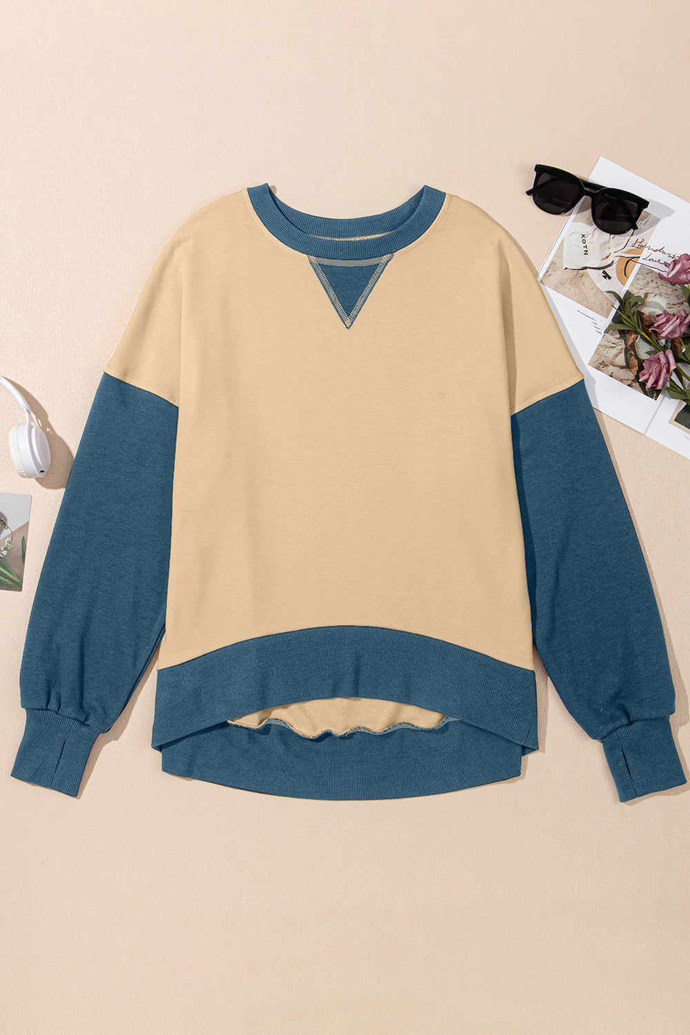 Women's Contrast Crewneck Sweatshirt
