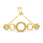 Diamond Infinity Loop Adjustable Bolo Bracelet in 14K Gold Plated Sterling Silver – 1/10 Cttw