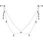 14G 9/16 Black Gem Spider Cross Halloween Dangle Nipple Chain