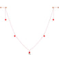 14G 9/16 Gold Tone Red Flower Valentine Dangle Nipple Chain