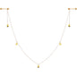 14G 9/16 Gold Tone Yellow Flower Bee Dangle Nipple Chain