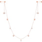 14G 9/16 Clear Gem Rose Gold Tone Butterfly Dangle Nipple Chain