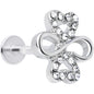 16G 5/16 Clear Gem Shamrock St Patricks Day Labret Monroe Tragus