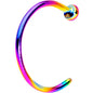 20G 5/16 Rainbow PVD Implant Grade Titanium Disc Nose Hoop