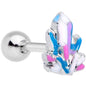16G 1/4 Pink White Geology Cartilage Tragus Earring