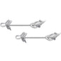 14G 9/16 Clear Gem Elegant Swirl Barbell Nipple Ring Set
