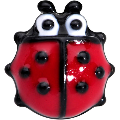 20G 1/4 Red Insect Ladybug Nose Bone