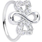 20G 5/16 Clear Gem Heart Shamrock St Patricks Day Nose Hoop