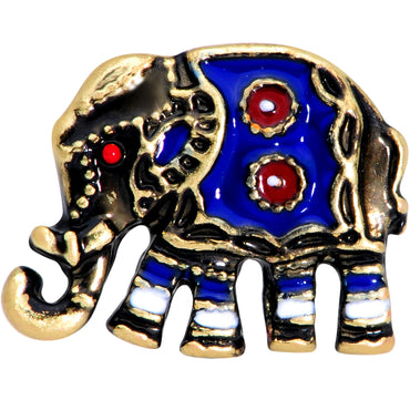 16G 1/4 Gold Tone Rococo Elephant Cartilage Tragus Earring