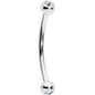 16G 9/16 Clear Gem Ball End Curved Barbell