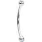 16G 5/8 Clear Gem Ball End Curved Barbell