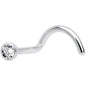 18G Clear 2.5mm Grade 23 Titanium Press Fit Left Side Nose Screw