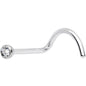 20G Clear 2mm Grade 23 Titanium Press Fit Left Side Nose Screw