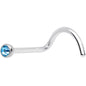 20G Aqua 2mm Grade 23 Titanium Press Fit Left Side Nose Screw