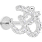 16G 5/16 Clear CZ Gem Amazing Om Labret Monroe Tragus