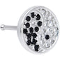 20G 1/4 Clear Black CZ Gem Yin Yang Nose Bone