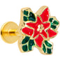 16G 5/16 Gold Tone Poinsettia Christmas Labret Monroe Tragus