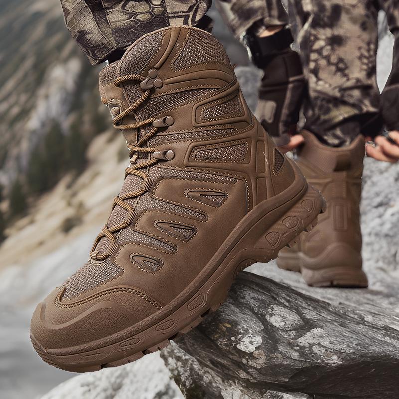 Men's Mid-Top Outdoor Hiking Boots In Plus Size 47