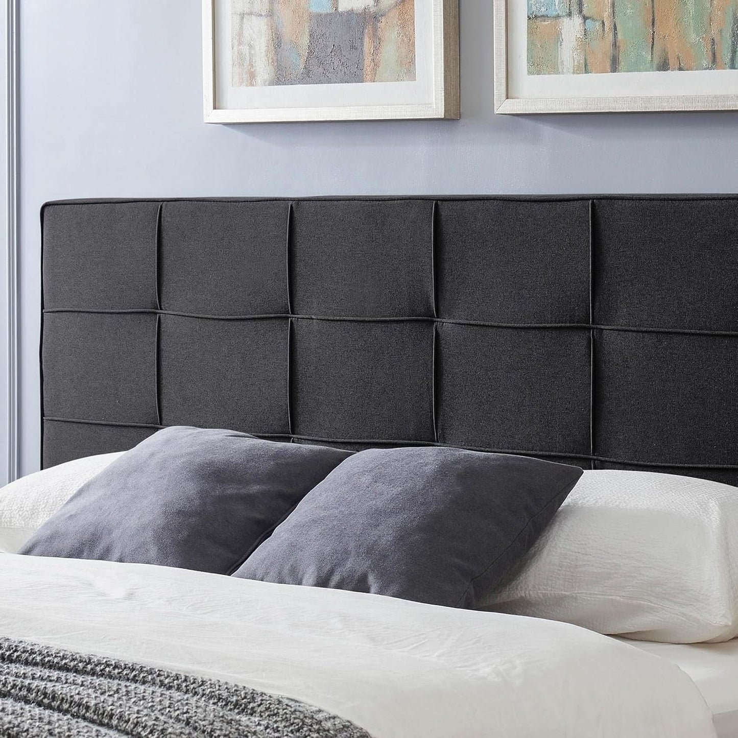King Size Upholstered Headboard with Adjustable Modern Design