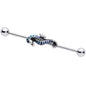 14G Nautical Seahorse Industrial Barbell 38mm
