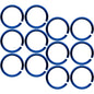 18G 5/16 Blue Tone Anodized Seamless Circular Ring Set of 12