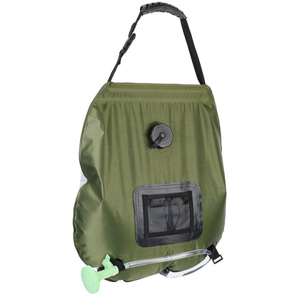 5Gal Solar Heating Camping Shower Bag w/ Removable Hose And Shower Head Portable Shower Bag for Beach Traveling Hiking