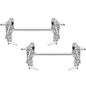 14G 5/8 Clear Black Gem Shark Barbell Nipple Ring Set