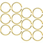 18G 5/16 Gold Tone Anodized Seamless Circular Ring Set of 12