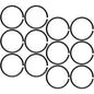 22G 5/16 Black Anodized Seamless Circular Ring Set of 12