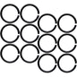 18G 5/16 Black Anodized Seamless Circular Ring Set of 12