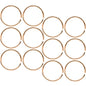 22G 5/16 Rose Gold Tone Anodized Seamless Circular Ring Set of 12