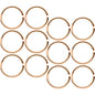 20G 5/16 Rose Gold Tone Anodized Seamless Circular Ring Set of 12