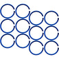 20G 5/16 Blue Anodized Seamless Circular Ring Set of 12