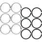 20G 5/16 Steel Black Anodized Seamless Circular Ring Set of 12