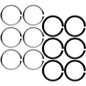 18G 5/16 Steel Black Anodized Seamless Circular Ring Set of 12