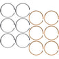 22G 5/16 Steel Rose Gold Tone Anodized Seamless Circular Ring Set of 12
