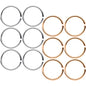 20G 5/16 Steel Rose Gold Tone Anodized Seamless Circular Ring Set of 12