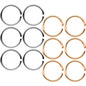 18G 5/16 Steel Rose Gold Tone Anodized Seamless Circular Ring Set of 12