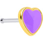 20G 5/16 Purple Heart Valentines Day Nose Bone