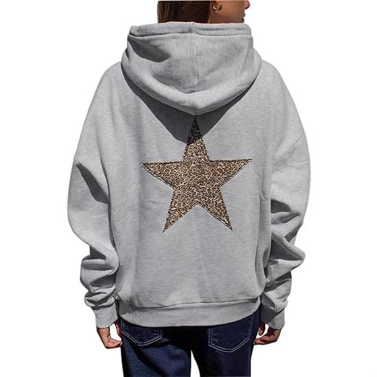 Womens Fashionable Casual Fleece Printed Hoodie