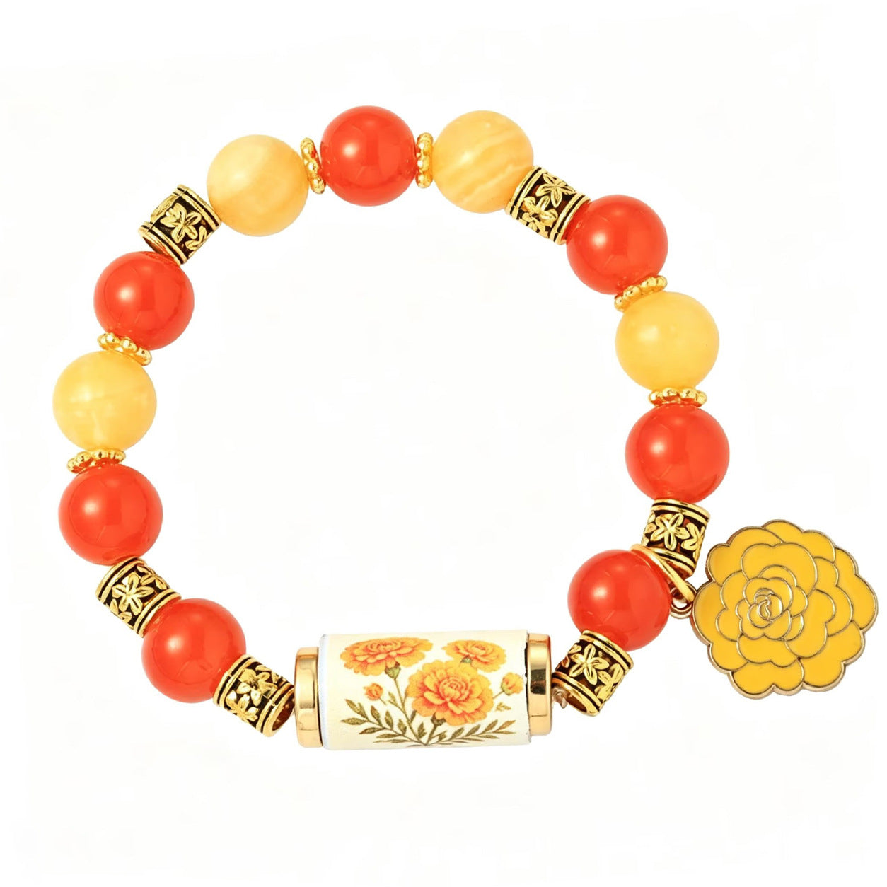 December Birth Flower Pendant Bracelet For Women