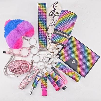 Multifunctional Portable Womens 12-Piece Keychain Set