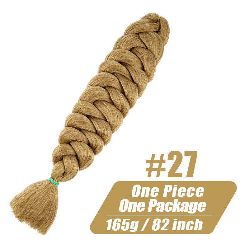 Womens Multi-colored Long Braided Ponytail