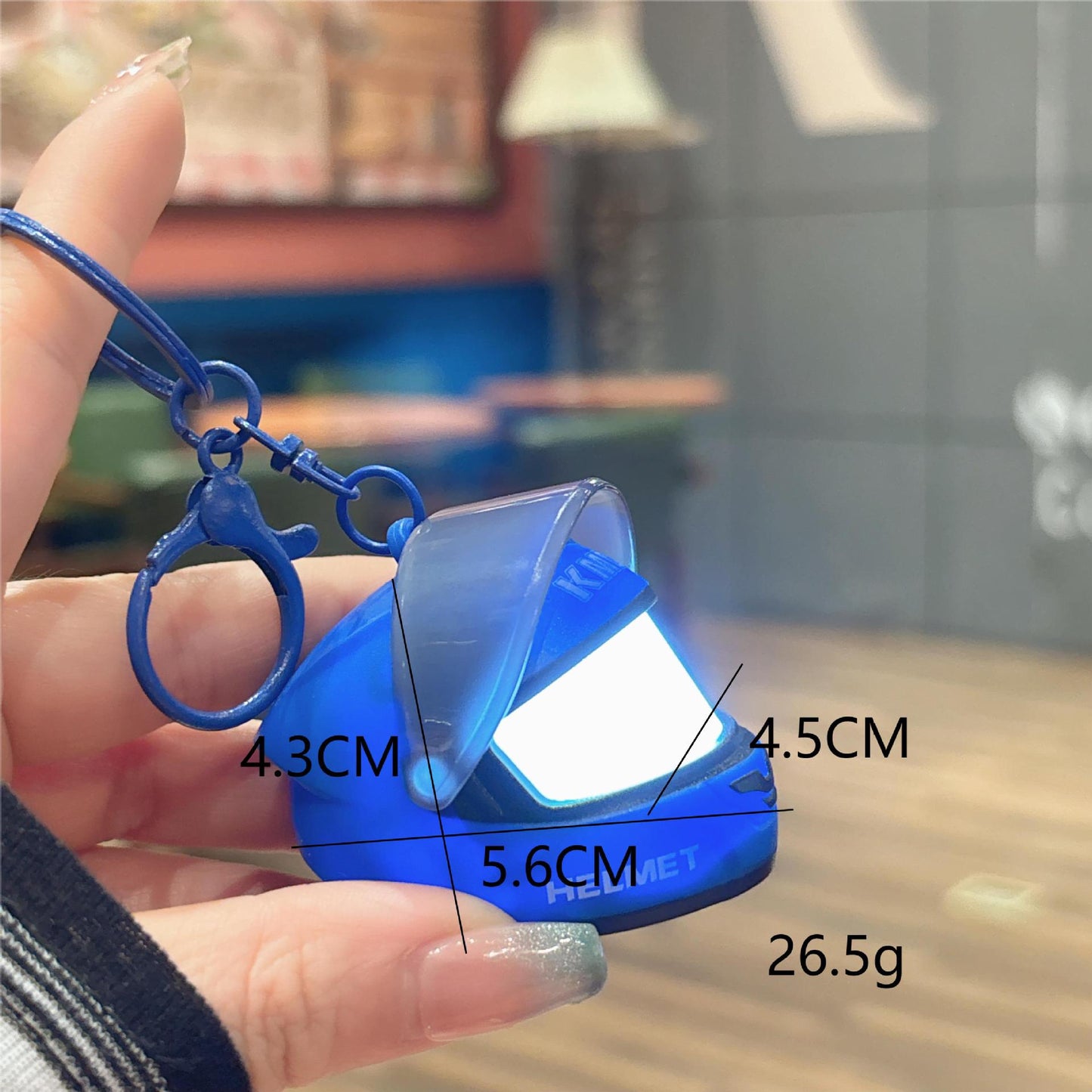 Creative Illuminated Helmet-shaped Keychain